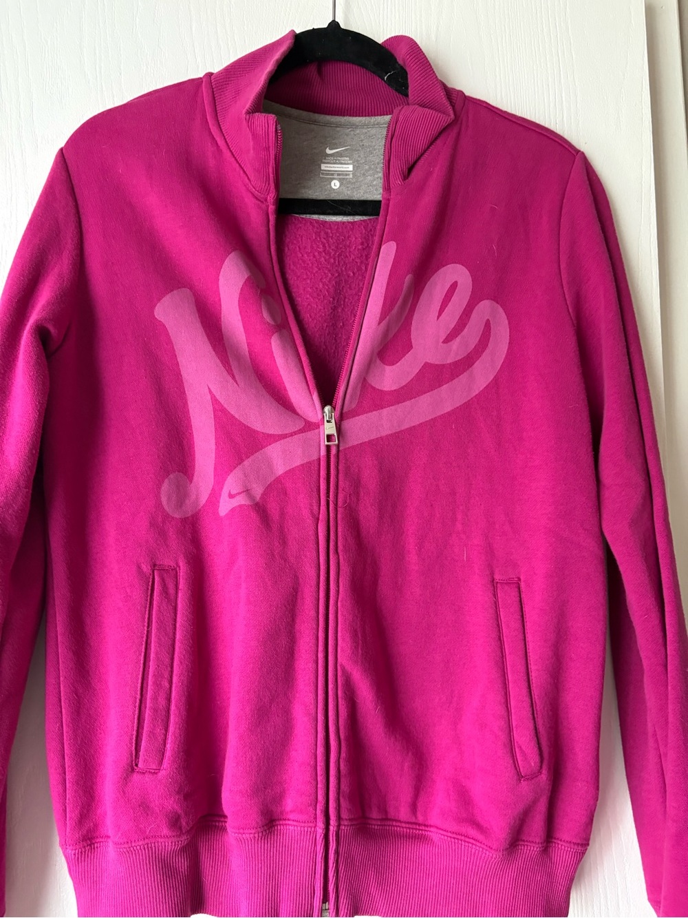 Nike Women's Zip-Up Fleece Jacket - Hot Pink